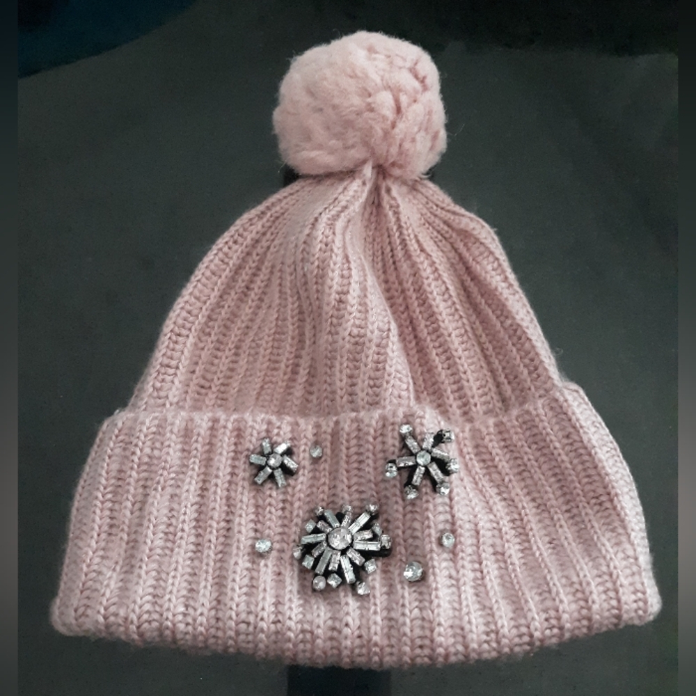 VS Embellished Knit Beanie